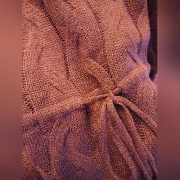 SHEIN Red Crew Neck Sweater Soft Knit Long Sleeve - Picture 3 of 5